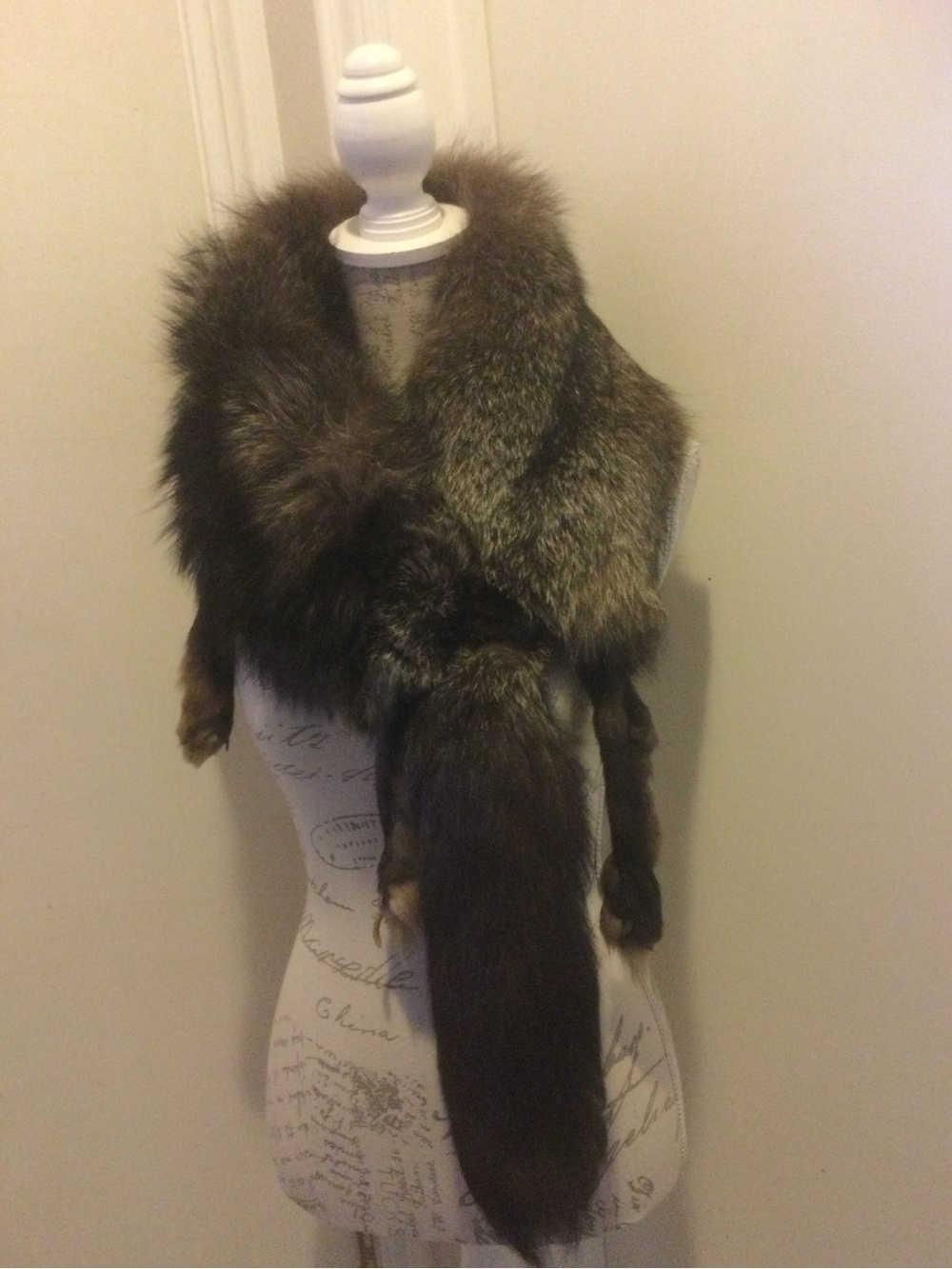 Vintage Genuine Silver Fox Stole